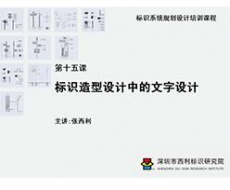 标识系统规划设计培训课程 第十五课 标识造型设计中的文字设计